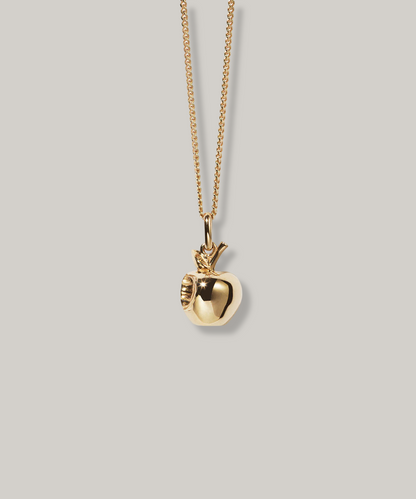 MEADOWLARK BITTEN APPLE CHARM NECKLACE - GOLD PLATED