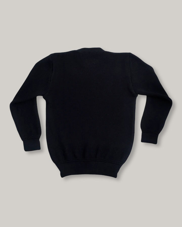 HEIMAT MERINO CREWNECK SWEATER - BLACK