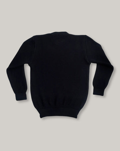 HEIMAT MERINO CREWNECK SWEATER - BLACK