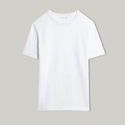 MERZ B. SCHWANEN 214 CREW NECK T-SHIRT RELAXED FIT - WHITE