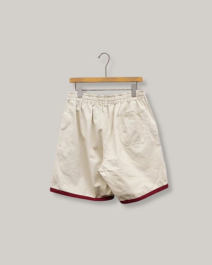 NIGEL CABOURN MAINLINE RUGGER SHORT - PIGMENT FADE - IVORY