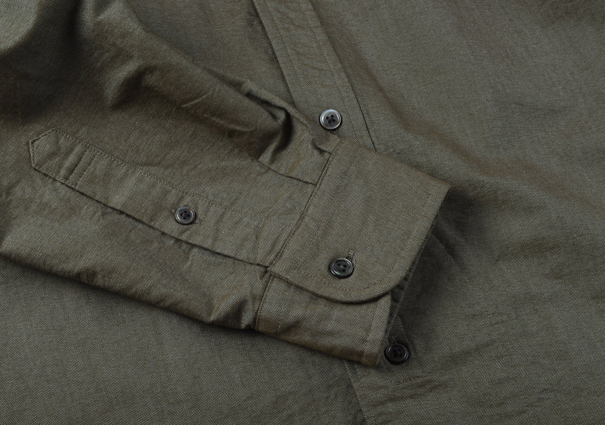 NIGEL CABOURN MAINLINE BRITISH OFFICERS SHIRT - DARK GREEN