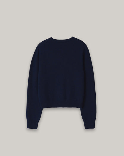NOTHING WRITTEN DIENE ROUND CARDIGAN - DARK NAVY