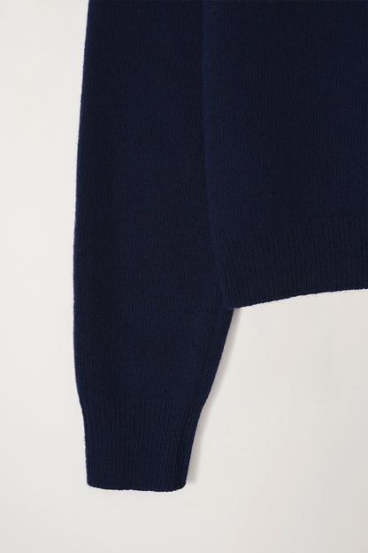 NOTHING WRITTEN DIENE ROUND CARDIGAN - DARK NAVY