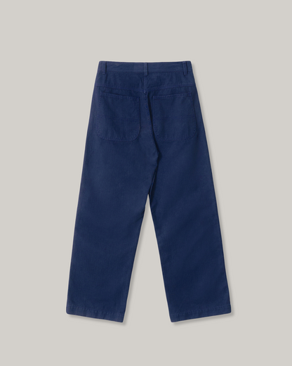 NOTHING WRITTEN PAAN COTTON WORK PANTS - BLUE