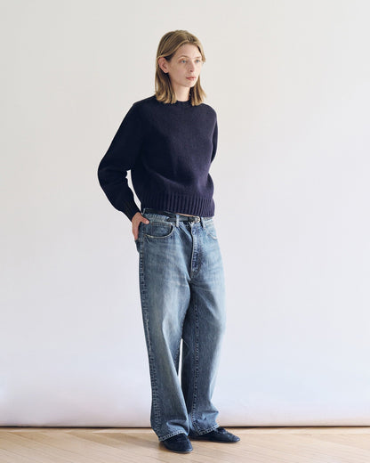 NOTHING WRITTEN BUNNY WOOL PULLOVER - NAVY