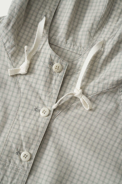 NOTHING WRITTEN CASTEL HOODIE ANORAK - CHECK