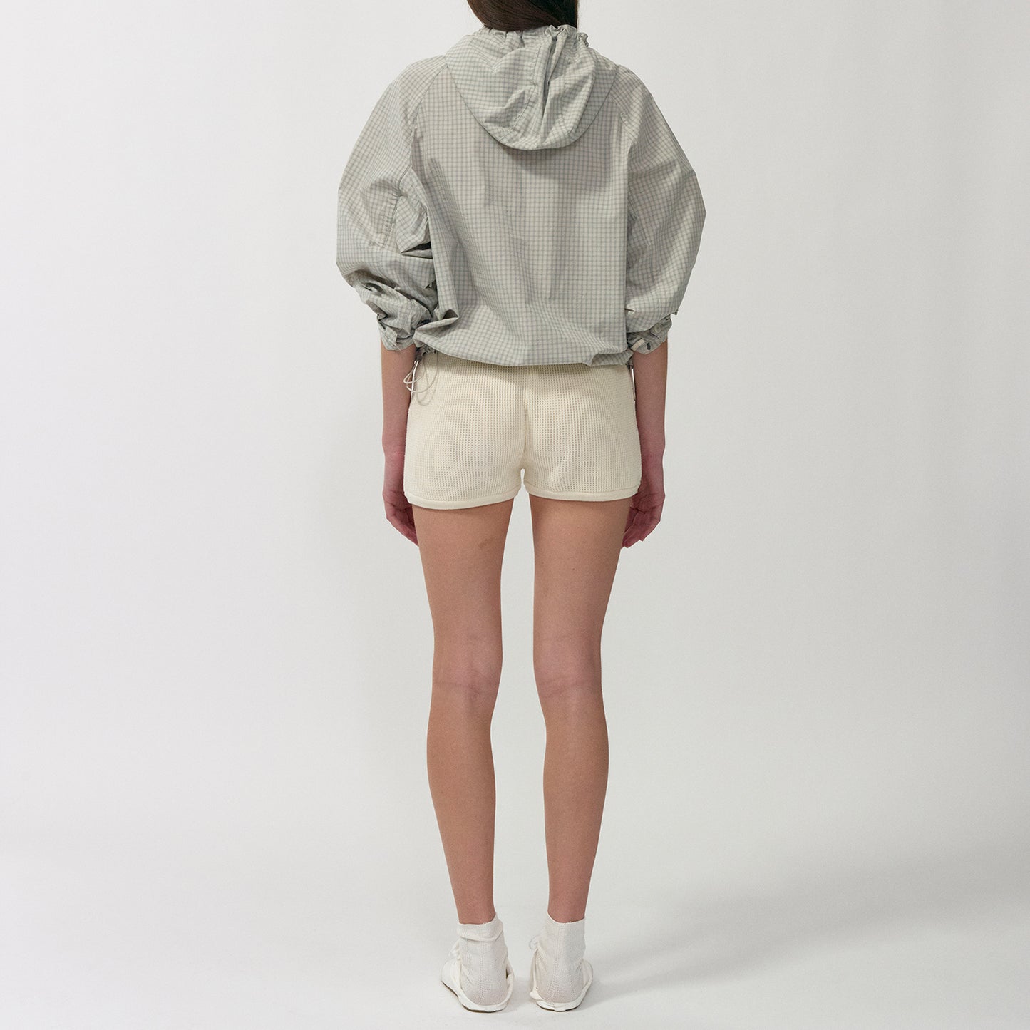 NOTHING WRITTEN CASTEL HOODIE ANORAK - CHECK