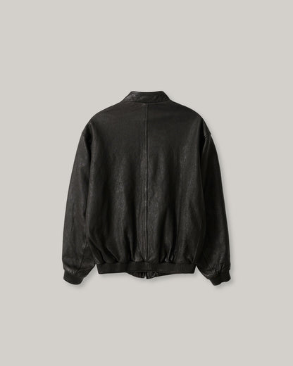 NOTHING WRITTEN LEATHER SINGLE RIDER JACKET - BLACK