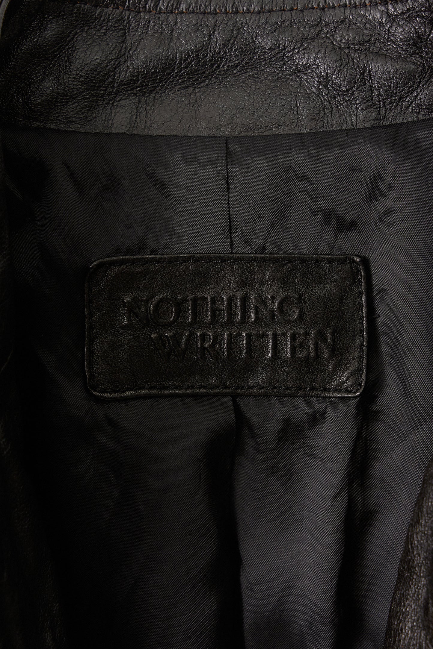 NOTHING WRITTEN LEATHER SINGLE RIDER JACKET - BLACK