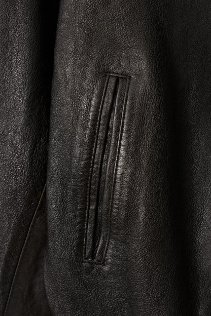 NOTHING WRITTEN LEATHER SINGLE RIDER JACKET - BLACK