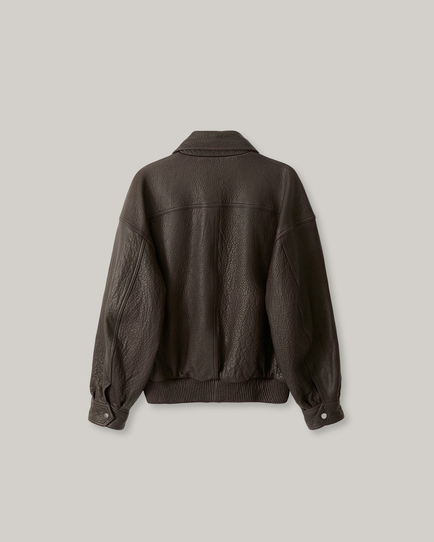 NOTHING WRITTEN LAMBSKIN BOMBER - BROWN