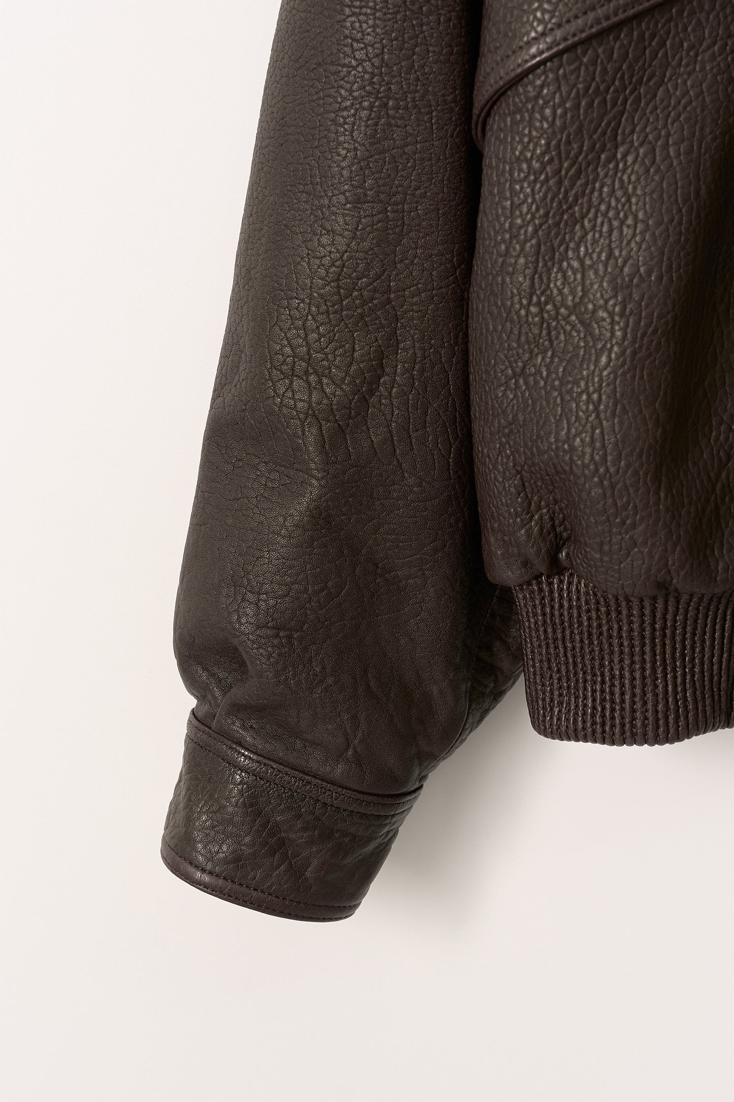 NOTHING WRITTEN LAMBSKIN BOMBER - BROWN
