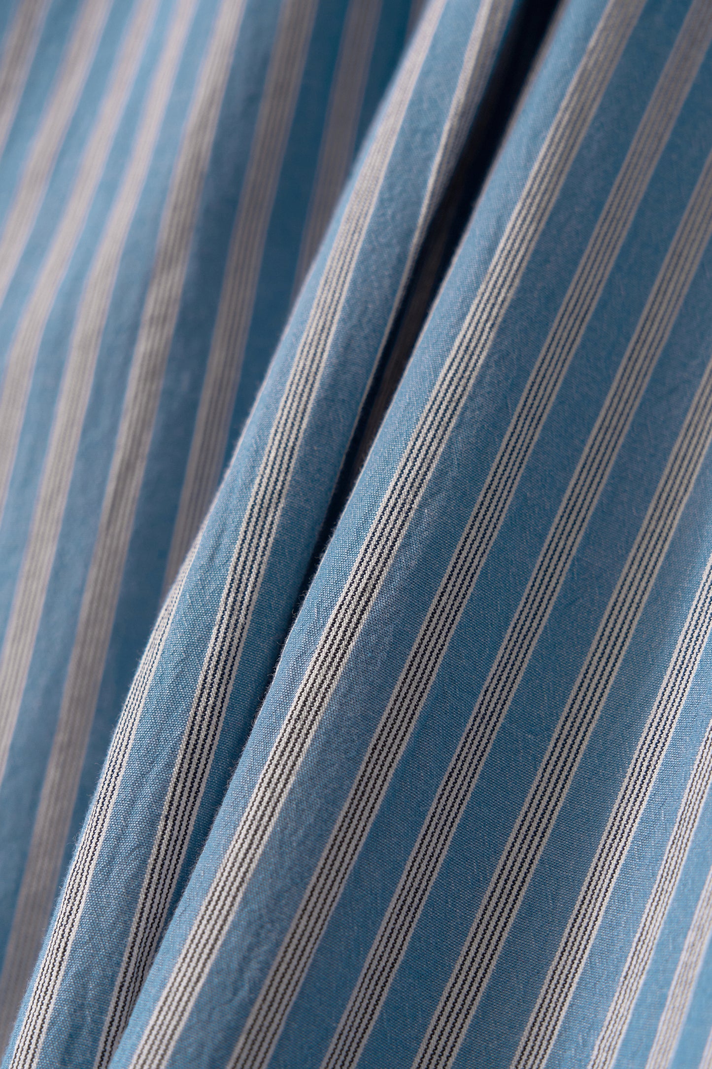 NOTHING WRITTEN METIS COTTON SHIRT - BLUE STRIPE
