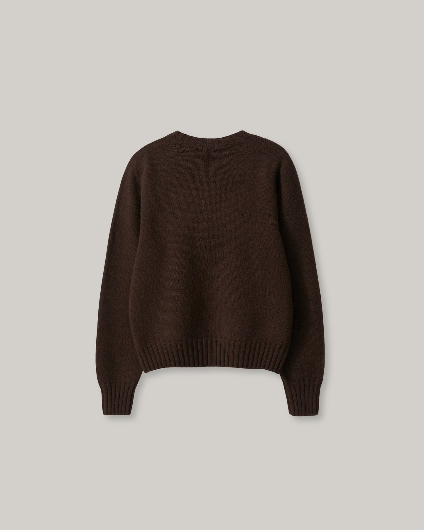 NOTHING WRITTEN BUNNY WOOL PULLOVER - DARK BROWN