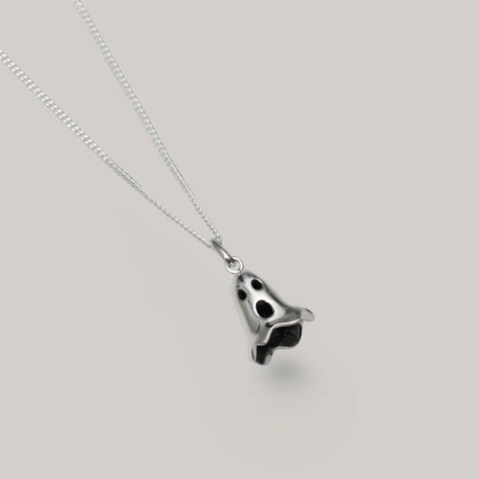 MEADOWLARK NELL GHOST CHARM NECKLACE - STERLING SILVER