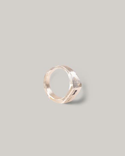 THE OUZE BLUE SAPPHIRE HALLMARK SIGNET - STERLING SILVER