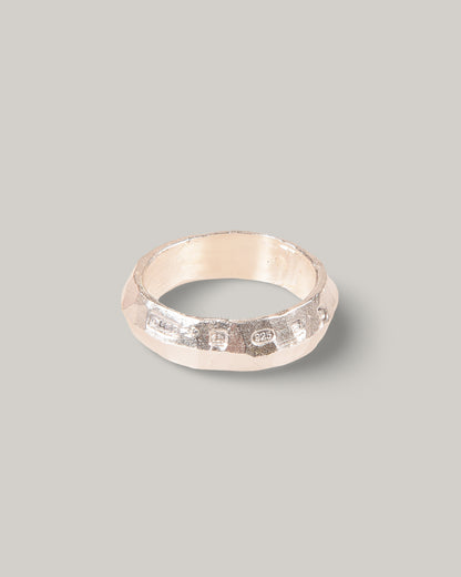 THE OUZE HALLMARK KNIFE EDGE RING - STERLING SILVER
