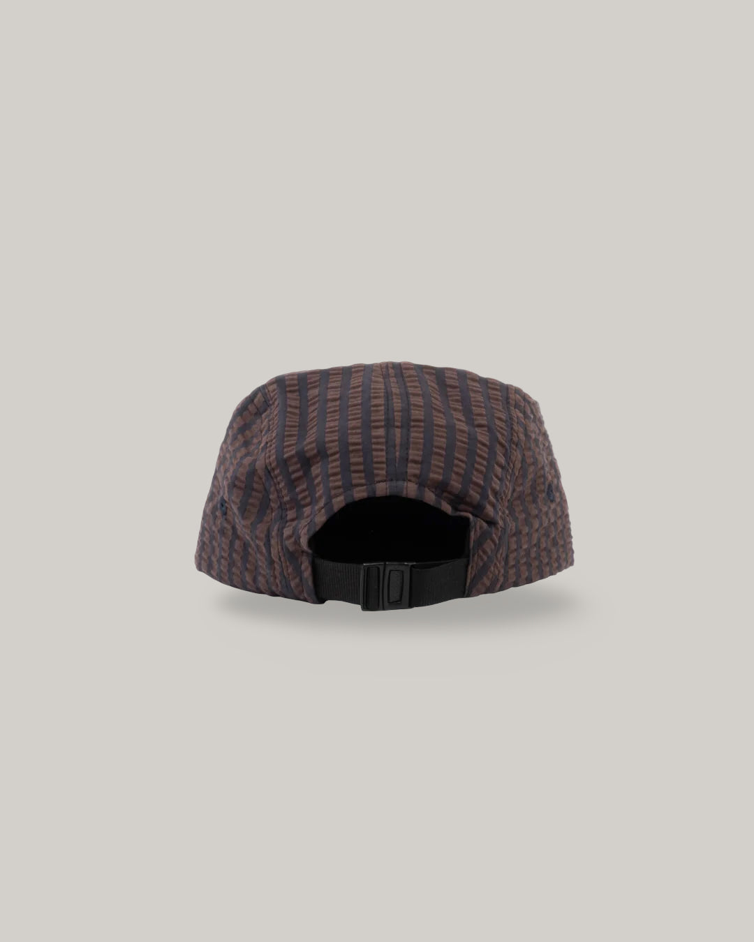 GIRLS OF DUST 5 PANELS CAP - BELFAST SEERSUCKER - COFFEE/ NAVY