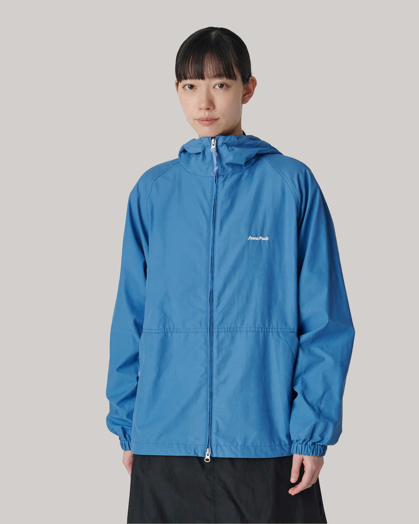 SNOW PEAK LIGHT MOUNTAIN CLOTH ZIP UP PARKA - LIGHT BLUE