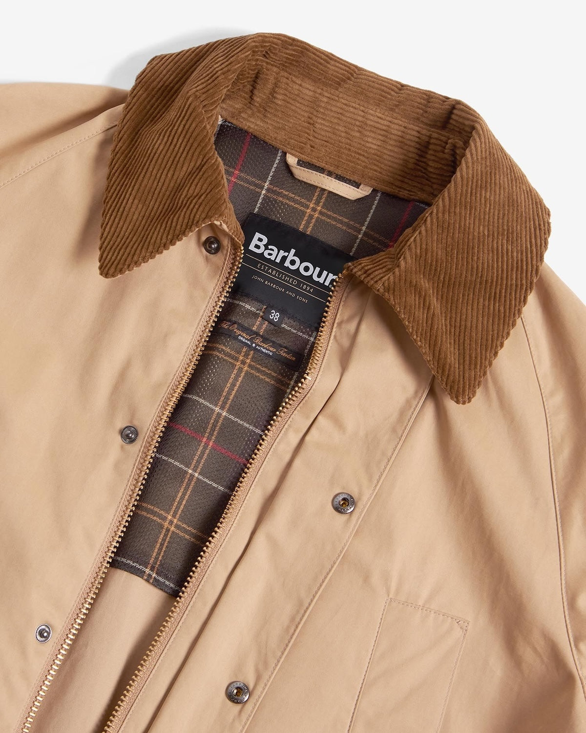 BARBOUR PEACHED OS BEDALE CASUAL JACKET - STONE