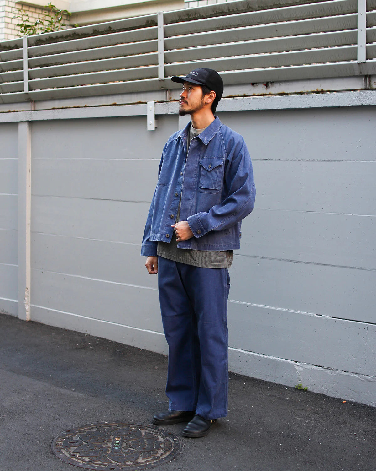 SNOW PEAK SULPHUR DYED FADE PANTS - BLUE