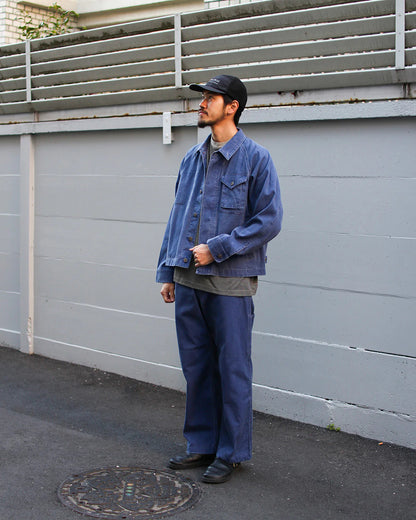 SNOW PEAK SULPHUR DYED FADE PANTS - BLUE