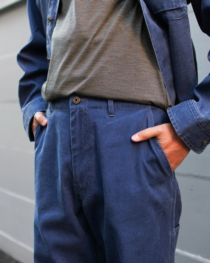 SNOW PEAK SULPHUR DYED FADE PANTS - BLUE