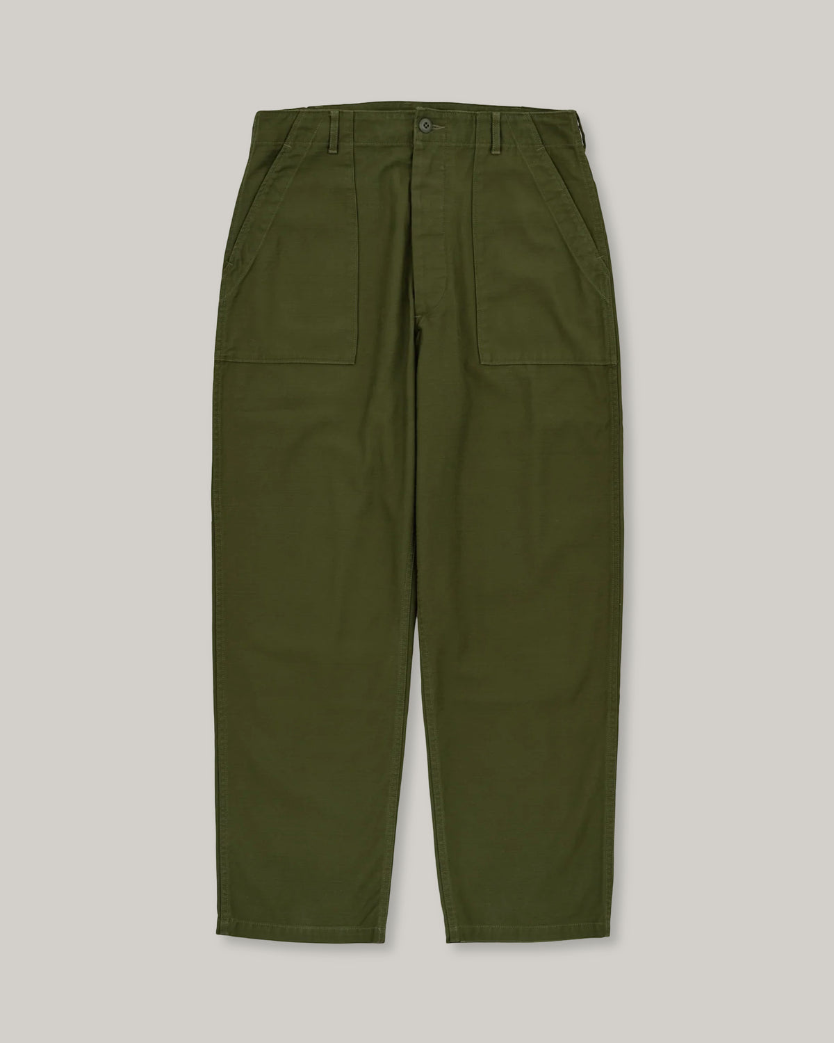 CIOTA COTTON BACK SATEEN BAKER PANTS - DARK OLIVE (ONE WASH)