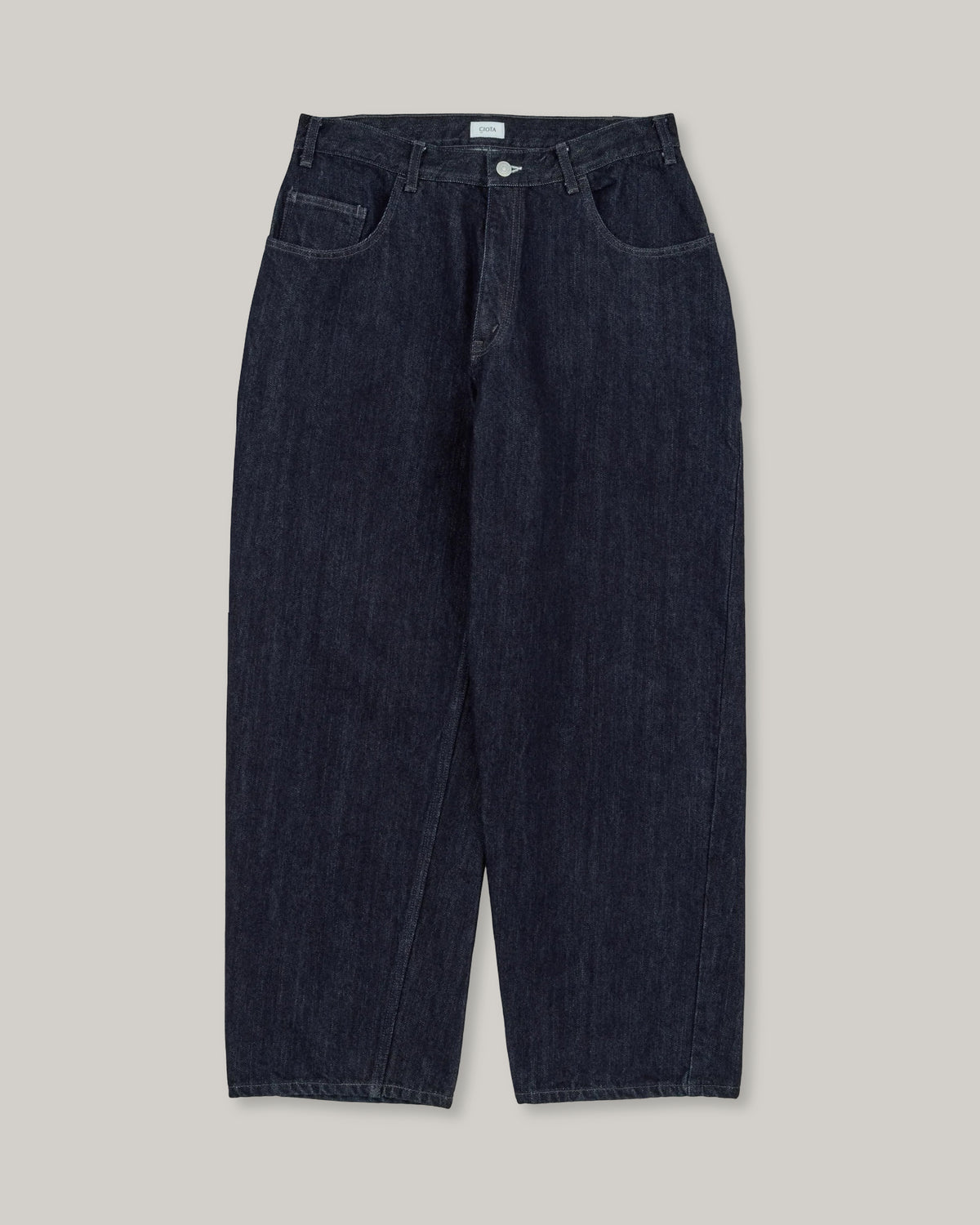 CIOTA WIDE BAGGY 5 POCKET PANTS - DARK NAVY (ONE WASH)
