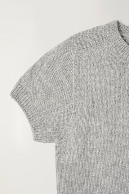 NOTHING WRITTEN PUNO SHORT SLEEVE KNIT - GREY