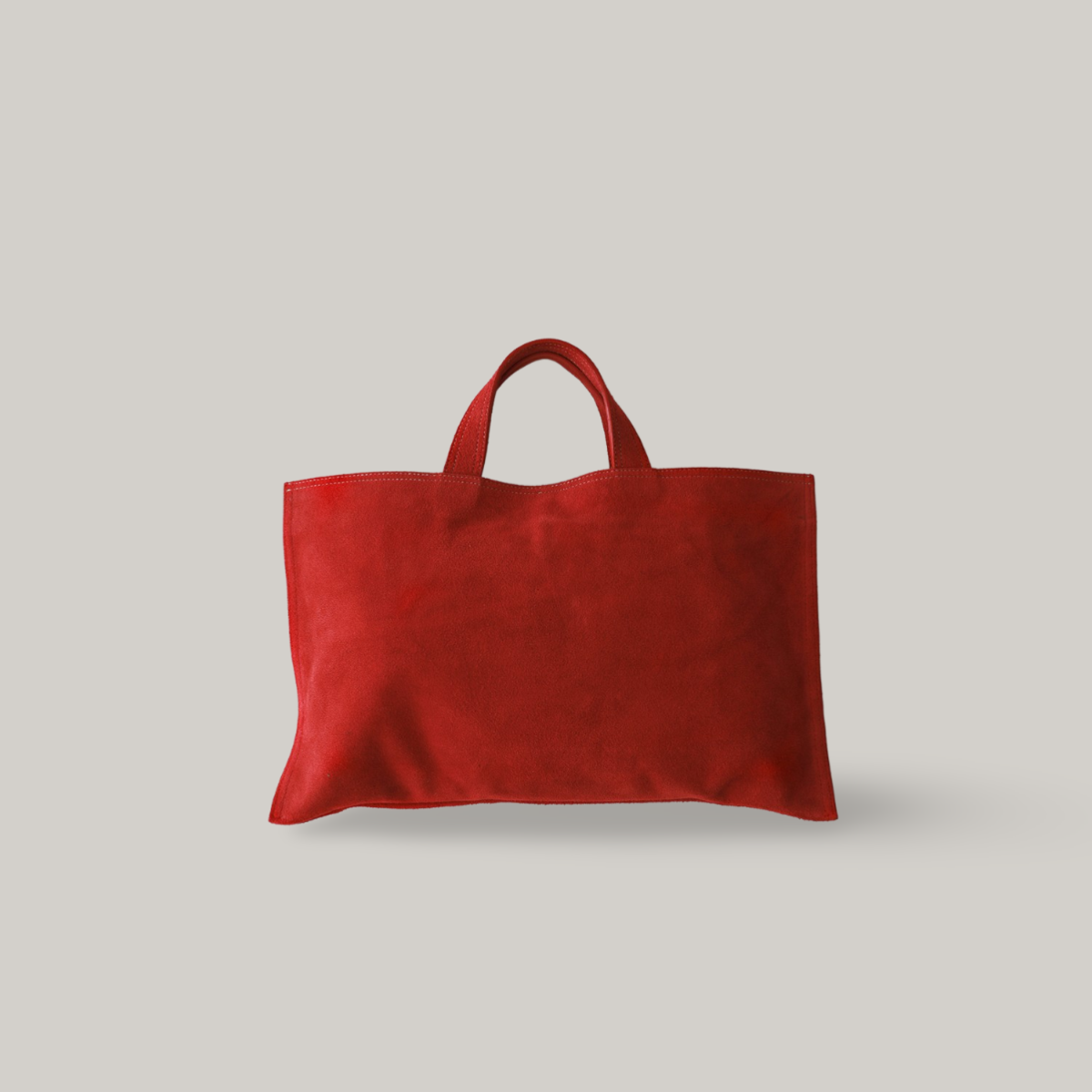 NOTHING WRITTEN RAVIOLI SUEDE BAG - RED