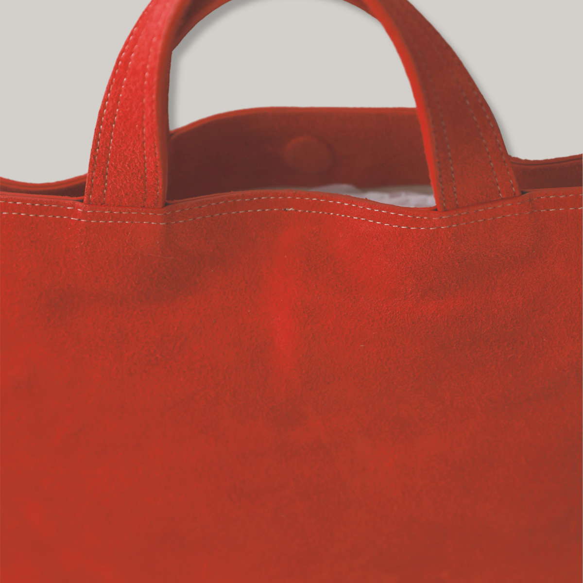 NOTHING WRITTEN RAVIOLI SUEDE BAG - RED