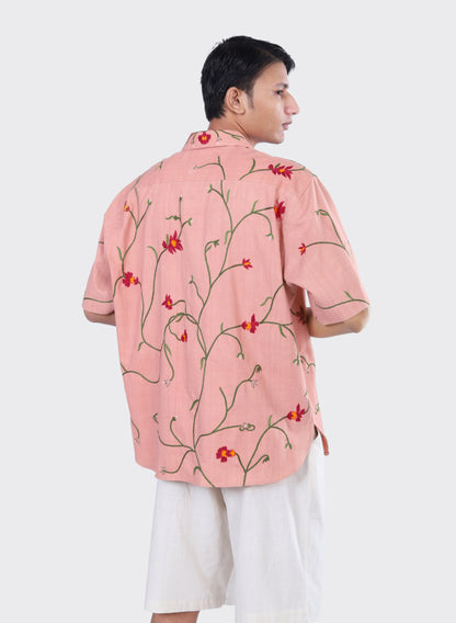 KARDO RONEN SS SHIRT - CORAL