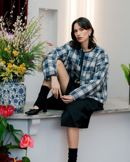 A BRONZE AGE RIO BOMBER - MOLLY PATCH PLAID