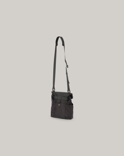 SNOW PEAK RECYCLED CORDURA SHOULDER BAG - BLACK