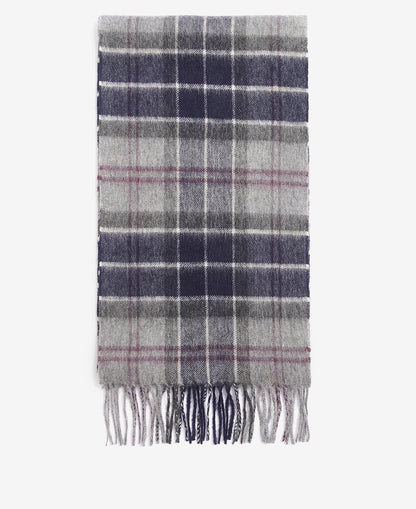 BARBOUR WOOL/ CASHMERE SCARF - BLACK SLATE TARTAN