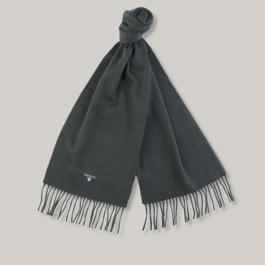 BARBOUR PLAIN LAMBSWOOL SCARF - FOREST GREEN