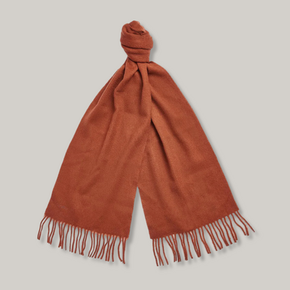 BARBOUR PLAIN LAMBSWOOL SCARF - DARK GINGER