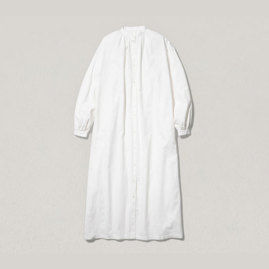 SNOW PEAK OG COTTON POPLIN SHIRT DRESS - WHITE