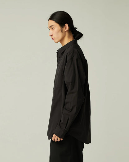 SNOW PEAK ORGANIC COTTON SHIRT - BLACK