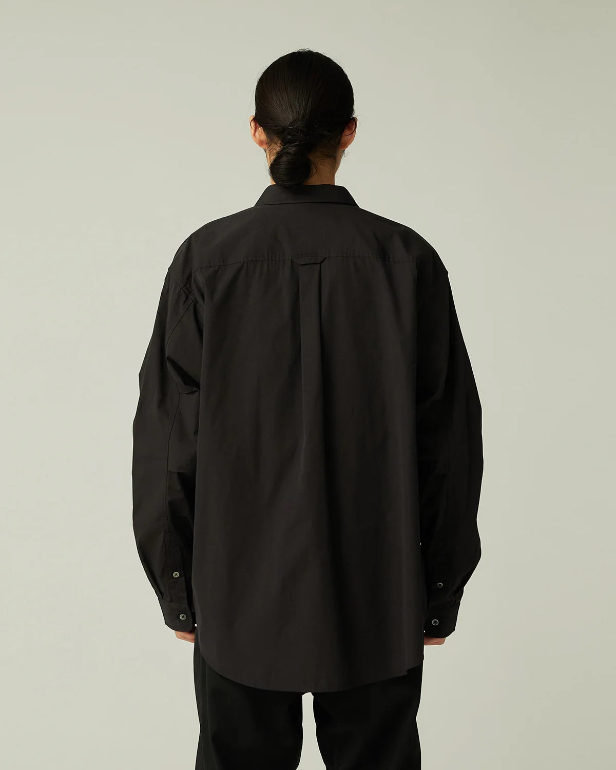 SNOW PEAK ORGANIC COTTON SHIRT - BLACK