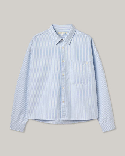 MERZ B. SCHWANEN SHIRT05OX -  STRIPES LIGHT BLUE