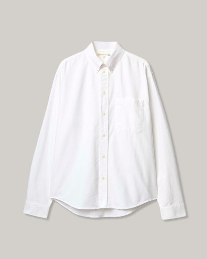 MERZ B. SCHWANEN SHIRT190X BUTTON DOWN OXFORD - WHITE