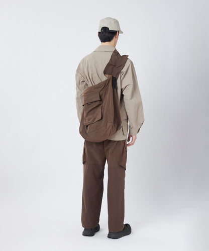 SNOW PEAK RIPSTOP WRAP CROSSBODY BAG - BROWN