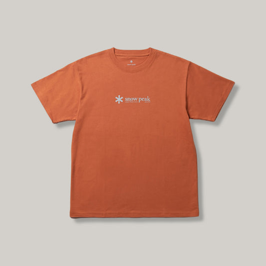 SNOW PEAK SOFT COTTON LOGO T-SHIRT - ORANGE