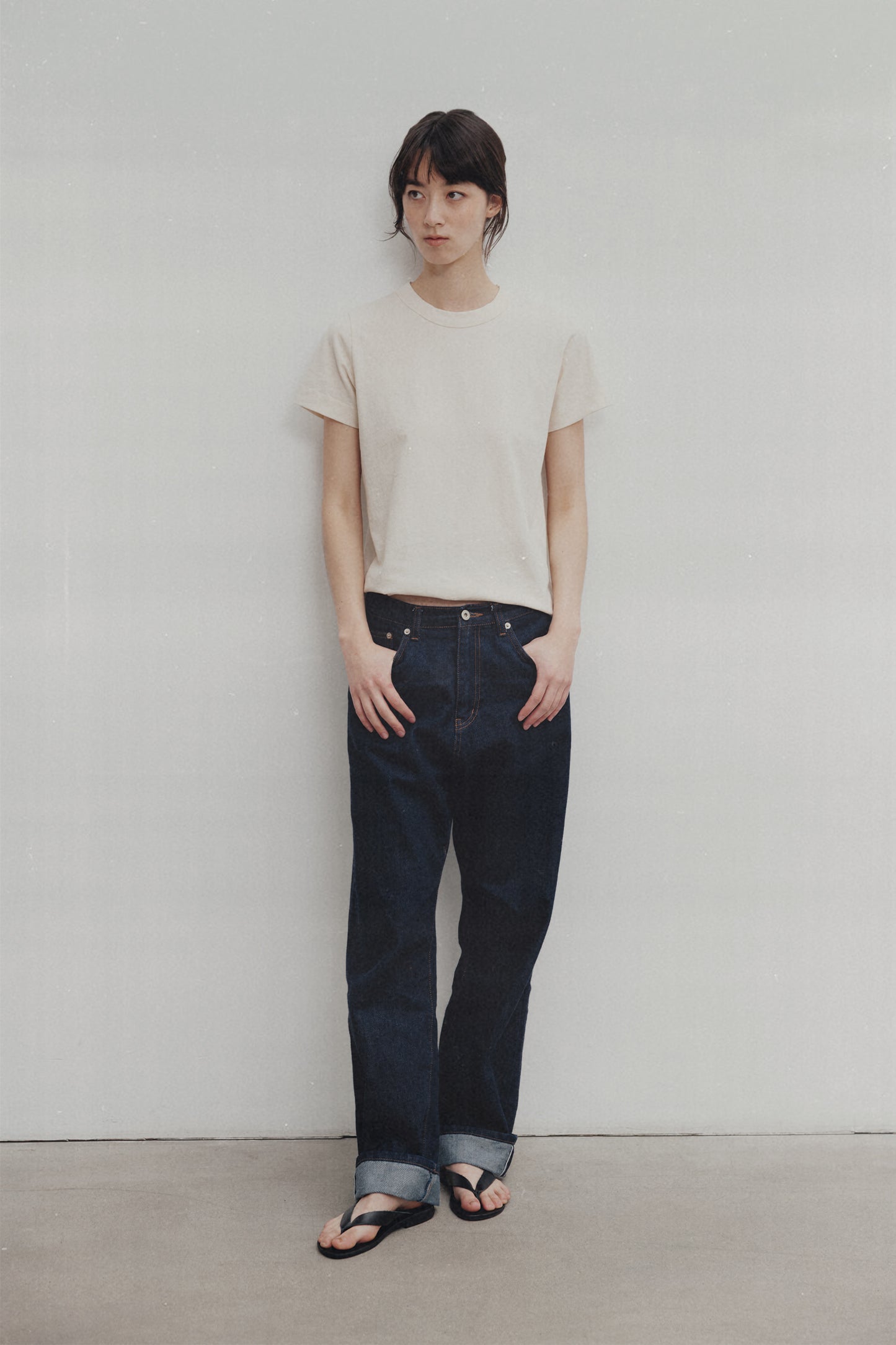 NOTHING WRITTEN STANDARD WASHED T-SHIRT - IVORY