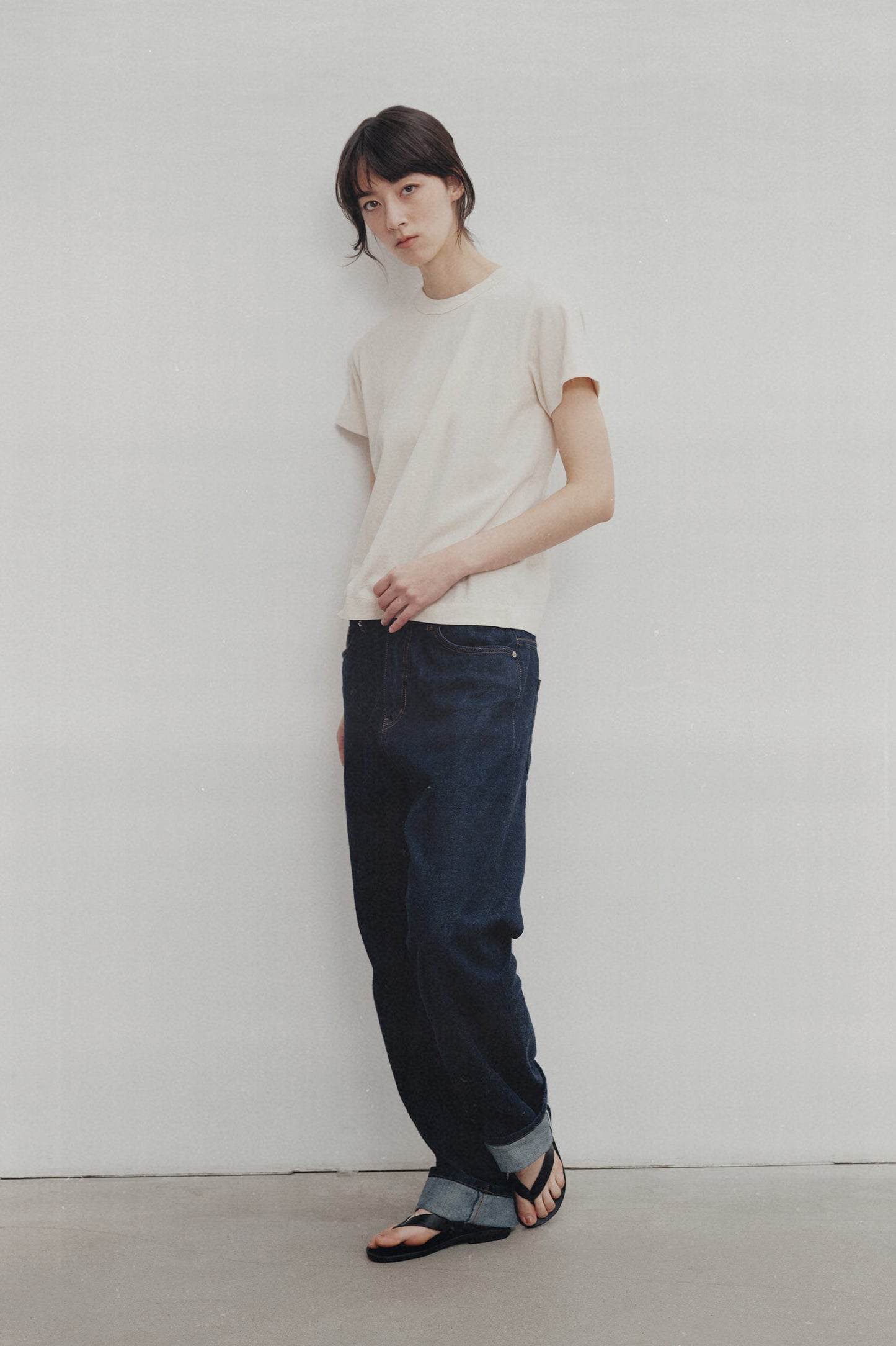 NOTHING WRITTEN STANDARD WASHED T-SHIRT - IVORY