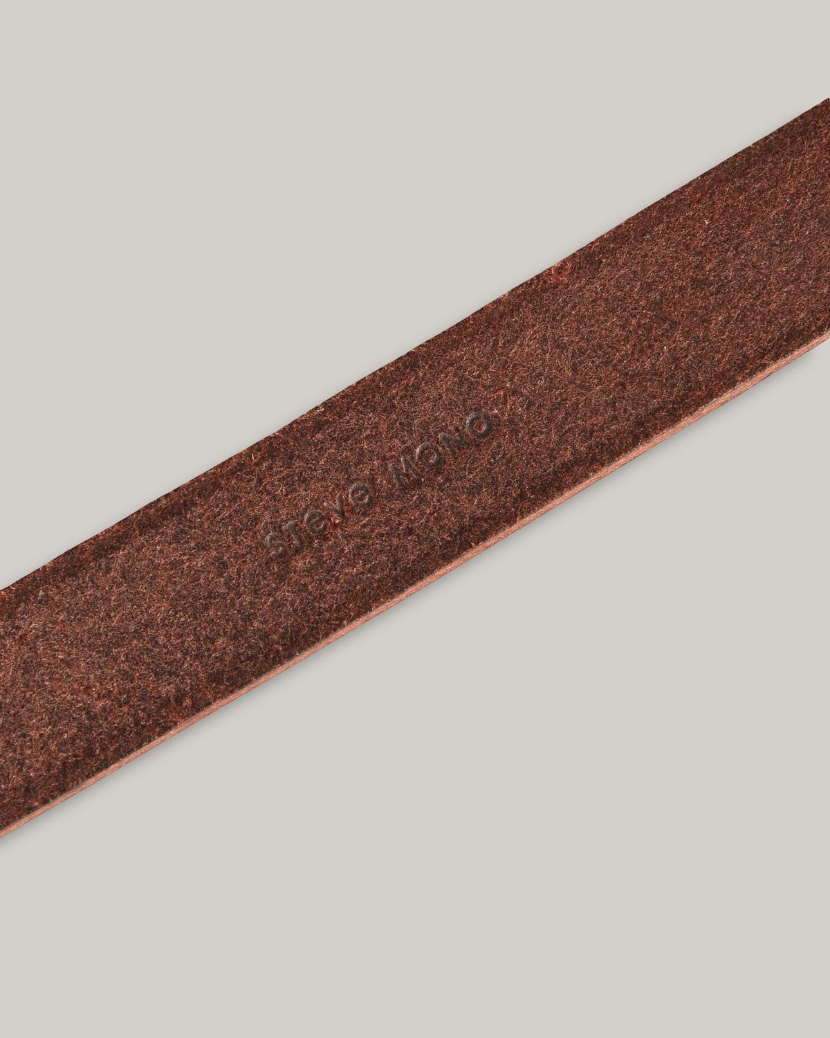 STEVE MONO BRASS BUCKLE BELT 005 - COGNAC