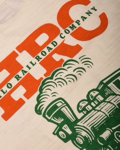 HILO RAILROAD LOGO TEE - OFF WHITE